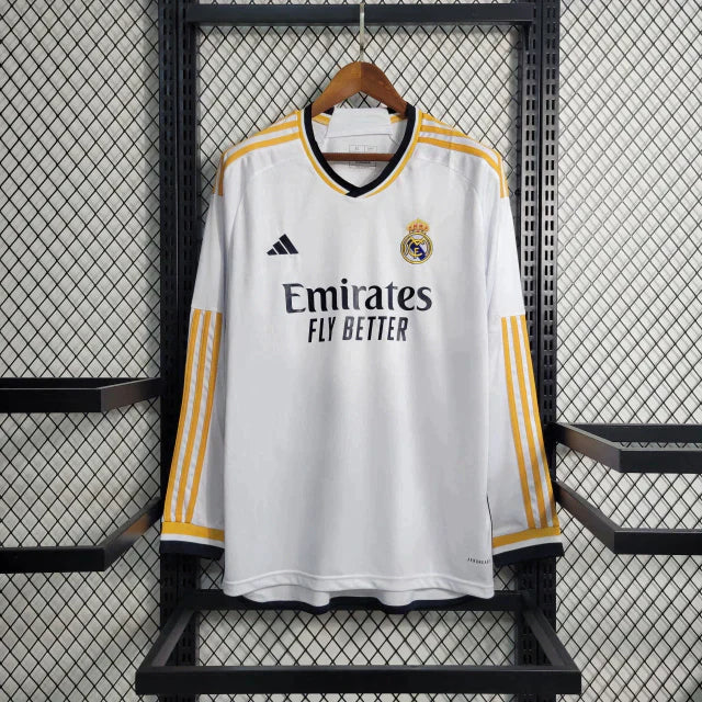 Camisa Manga Longa Real Madrid I 23/24 - Branco