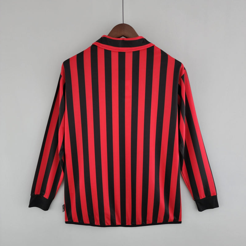 Camisa Manga Longa Milan 1999/2000 Adidas - Preto e Vermelho
