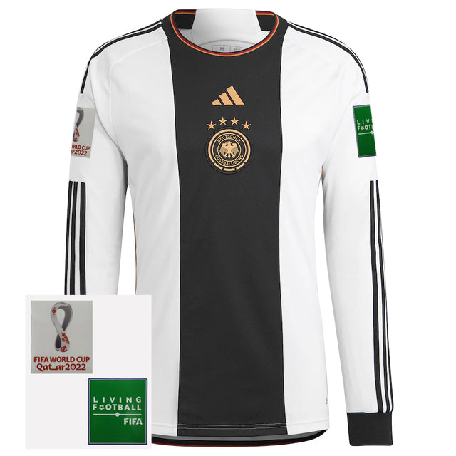 Camisa Manga Longa Seleção Alemanha I 2022 Adidas [Com Patch] - Branco