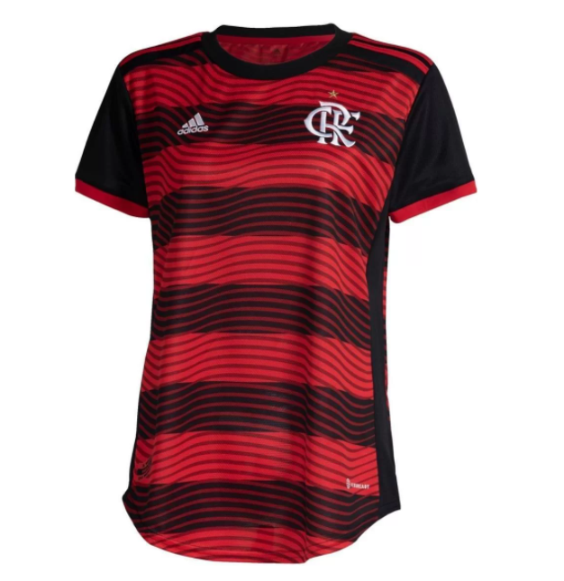 Camisa Feminina Flamengo I 22/23 Adidas - Rubro Negro