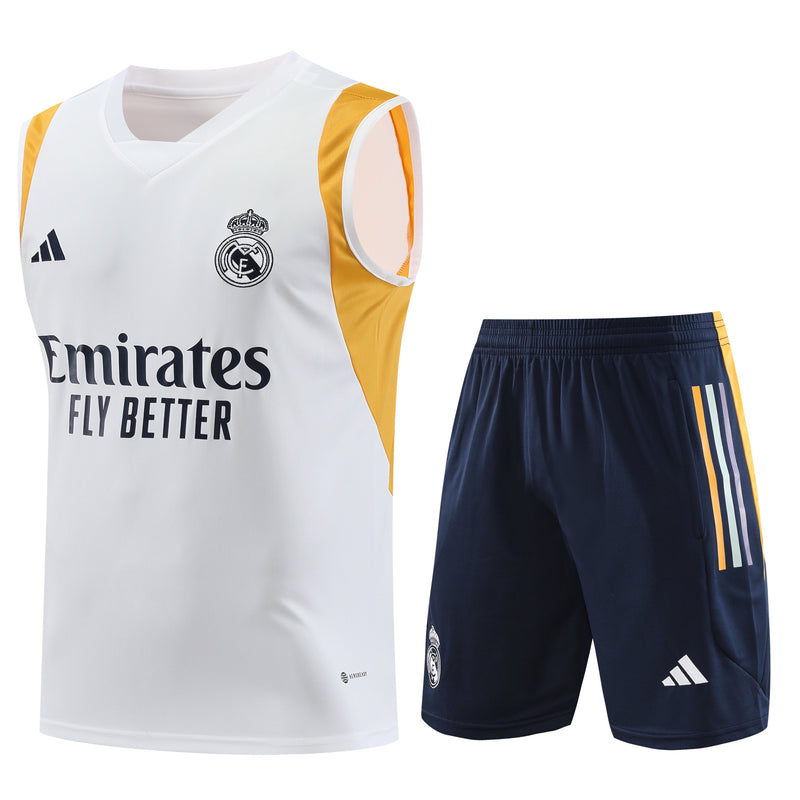 Kit Treino Real Madrid 23/24 Adidas - Branca