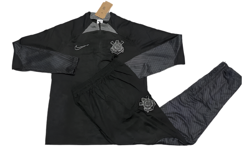 Conjunto Corinthians preto e cinza