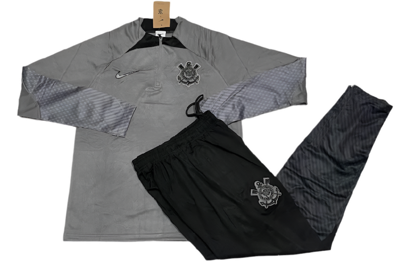 Conjunto Corinthians preto e cinza