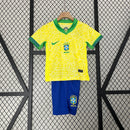 Kit Infantil Seleção Brasileira Home 2024 - Amarelo