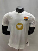 Camisa Barcelona spotify - Player  - BRANCA E DOURADA  Masculino Jogador