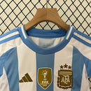 Kit Infantil Seleção Argentina Home 2024 - Azul e Branco