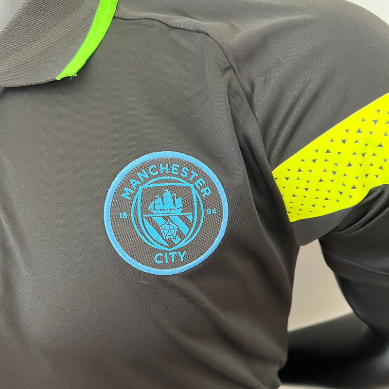 Camisa Manchester City Polo Black 23/24 Puma - Preta